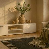 Wyld Haus Amberfield High Gloss White TV Unit 2 Drawers 2 Shelves