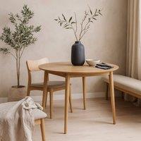 Wyld Haus Novi Sad Natural Oak Effect Round Extending Dining Table