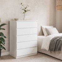 Wyld Haus Budapest 5 Drawer Tall Chest White