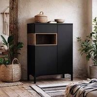 Wyld Haus Indigo Sideboard 2 Doors 1 Drawer Black & Walnut