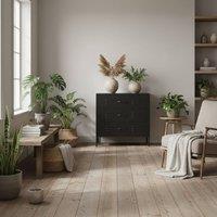 Wyld Haus Flamingo Black Metal Chest of 3 Drawers