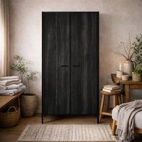Wyld Haus Ireland 3 Door Black Wood Effect Wardrobe with 1 Drawer