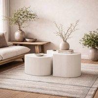 Wyld Haus Set of 2 Tabelle Minimalist White Side Tables