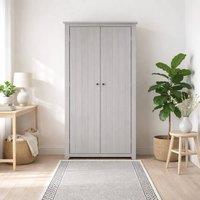 Wyld Haus Tralee Grey 2 Door Solid Pine Wardrobe