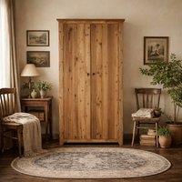 Wyld Haus Tralee Double Door Pine Wardrobe Brown