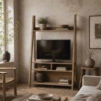 Wyld Haus Athy Small Brown Oak Ladder TV Unit