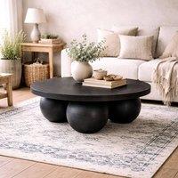Wyld Haus Templemore Modern Round Black Concrete Coffee Table