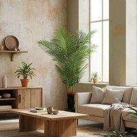 Wyld Haus 150cm Artificial Areca Palm Tree in Pot Full Canopy Green