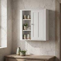 Wyld Haus Norayo Minimal White Wall Mounted Bathroom Cabinet L53 x D14.5 x H51cm