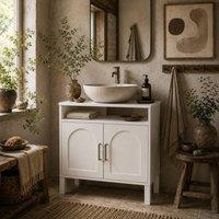 Wyld Haus Nenola Cream White Under Sink Storage Cabinet 60x30x63 cm | Size: 60 x 30 x 63 cm