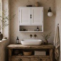 Wyld Haus Conono Wall Mounted Bathroom Cabinet White 60 x 20 x 60 cm