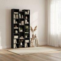 Wyld Haus Faelsu Nota Black 21 Compartment Tall Bookcase