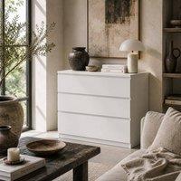 Wyld Haus Luvilo Wood White 3 Drawer Chest