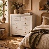Wyld Haus Vedise 5 Drawer White Chest of Drawers