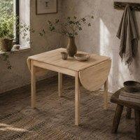 Wyld Haus Fico Pine Drop Leaf Dining Table Natural Wood Seats 4 - 6