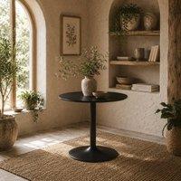 Wyld Haus Reveva 70cm Black Metal Round Dining Table for 2