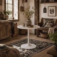 Wyld Haus Dimi 70cm White Round Dining Table for 2