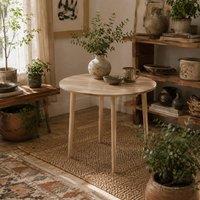 Wyld Haus Levadifi Natural Round Folding Dining Table Seats 4