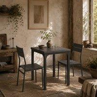 Wyld Haus Bani 3 Piece Compact Dining Set Grey Wood Grain