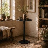 Wyld Haus Lestaguette 60cm Black Round Dining Table Steel Base