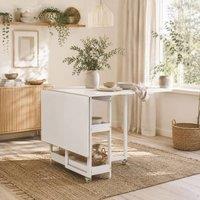 Wyld Haus White Wood Effect Drop Leaf Dining Table Seats 4