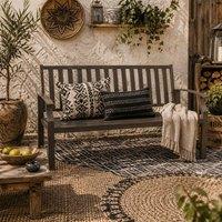Wyld Haus Lilu 2 Seater Metal Garden Bench Brown