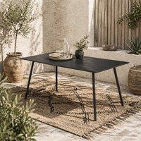 Wyld Haus Haba Rectangular Outdoor Dining Table for 6 Black 150 x 80 x 74 cm