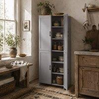 Wyld Haus Keketa 171cm Grey 4 Door Wooden Pantry Cabinet