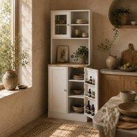Wyld Haus Tabetti 2 Part White Kitchen Storage Cabinet