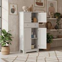 Wyld Haus Elne Vael White Freestanding Multi Storage Kitchen Cabinet