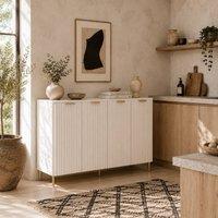 Wyld Haus Vinotti 4 Door White Sideboard 2 Shelves