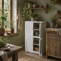Wyld Haus Suzino 110cm White 4 Door Storage Cabinet with Adjustable Shelves