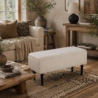 Wyld Haus Nevano Boucle Cream Teddy Fleece Storage Ottoman