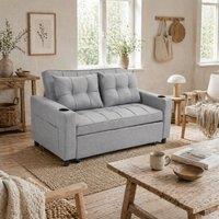 Wyld Haus Kahani Razi Light Grey 2 Seater Pull Out Sofa Bed