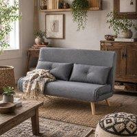 Wyld Haus Maba Linen Look Grey 2 Seater Sofa Bed