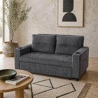 Wyld Haus Noripa Charcoal Grey Corduroy 2 Seater Click Clack Sofa Bed