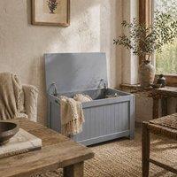 Wyld Haus Grey Storage Chest for Toys & Blankets with Safety Hinged Lid