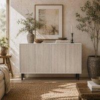 Wyld Haus Sosule 4 Door Sideboard with Adjustable Shelves White Grey