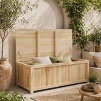 Wyld Haus Mavise Safi Natural Wood Panelled Outdoor Storage Box 172 Litre