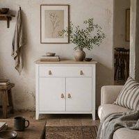 Wyld Haus Kesora Lela White & Natural Oak Farmhouse Sideboard