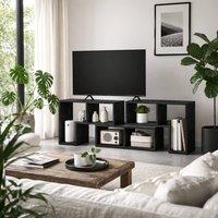 Wyld Haus Tota 134 - 180cm Black Wood Effect 3 Block Modular TV Stand