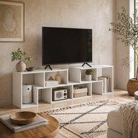 Wyld Haus Tota Modular TV Stand 134 - 180cm White Wood Effect