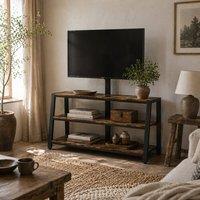 Wyld Haus Avaden Rustic Brown Industrial TV Stand with 35 Swivel Mount