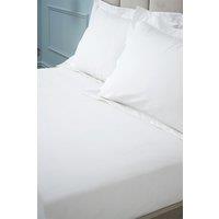 Bianca '180 Thread Count Egyptian Cotton' Fitted Sheet in White | Size: King