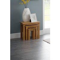 Julian Bowen Coxmoor Nest of 3 Side Tables in Light Oak