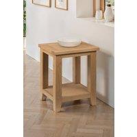 Julian Bowen Astoria Side Table with Shelf in Light Oak