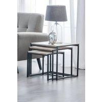 Julian Bowen Tribeca Nest of 3 Side Tables in Brown