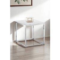 Julian Bowen Scala Square Side Table in Silver