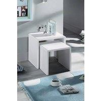 Julian Bowen Manhattan Nest of 2 Side Tables in White