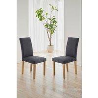Julian Bowen Hastings Upholstered Dining Chair (Set of 2) in Grey